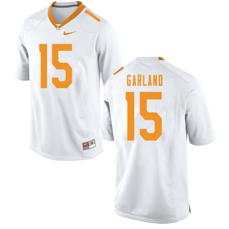 Men #15 Kwauze Garland Tennessee Volunteers College Football Jerseys Sale-White - Click Image to Close